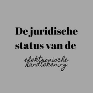 Is de elektronische handtekening geldig?